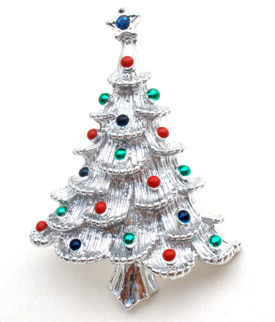 Vintage Christmas Tree Brooch Pin by Gerry's - The Jewelry Lady's Store