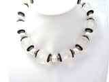 Clear Lucite Pearl & Rondelle Necklace Vintage - The Jewelry Lady's Store