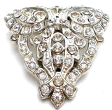 Vintage Clear Rhinestone Silver Dress Clip - The Jewelry Lady's Store