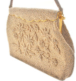 Vintage Gold Beaded Handbag Purse - The Jewelry Lady's Store