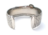 Vintage Mesh Silver Cuff Buckle Bangle Bracelet - The Jewelry Lady's Store