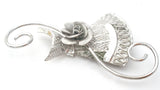 Vintage Rose Brooch Sterling Silver by Rolyn R Inc. - The Jewelry Lady's Store