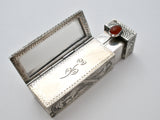 Vintage 800 Silver Engraved Lipstick Holder - The Jewelry Lady's Store