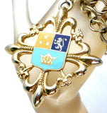 Vintage Coat of Arms Shield Medallion Necklace - The Jewelry Lady's Store