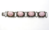 Vintage Pink Rhinestone Bookchain Bracelet - The Jewelry Lady's Store