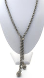 Vintage Silver Tone Lariat Necklace - The Jewelry Lady's Store