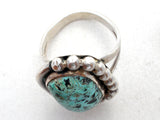 Vintage Turquoise Sterling Silver Ring Size 6.5 - The Jewelry Lady's Store
