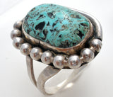 Vintage Turquoise Sterling Silver Ring Size 6.5 - The Jewelry Lady's Store