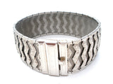 Wide Vintage Silver Tone Mesh Bracelet - The Jewelry Lady's Store