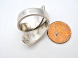 Wide Wrap Sterling Silver Ring Size 7 Vintage - The Jewelry Lady's Store