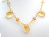 Yellow Crystal Bead Necklace 17" - The Jewelry Lady's Store