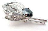 Zeidell's Sterling Silver Hematite Brooch Pin - The Jewelry Lady's Store