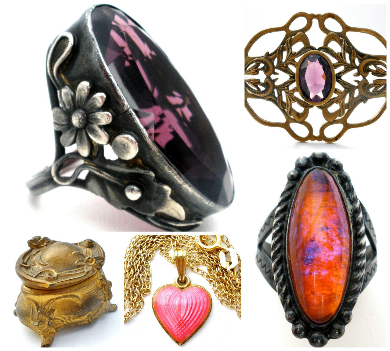 Art deco rings jewelry boxes rings brooches